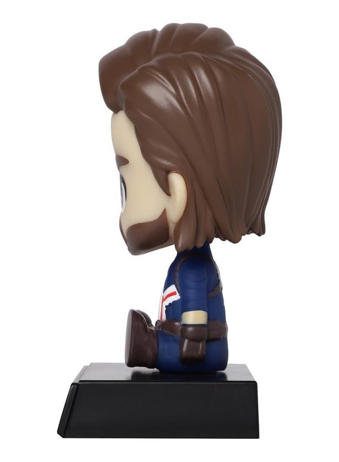 omuda Super Hero Action Figure Limited Edition Bobblehead with Mobile Holder for Car Dashboard, Office Desk & Study Table (Captain America) - Image 3